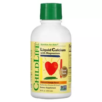 Добавка ChildLife Essentials жидкий кальций с магнием со вкусом апельсина, 473 мл