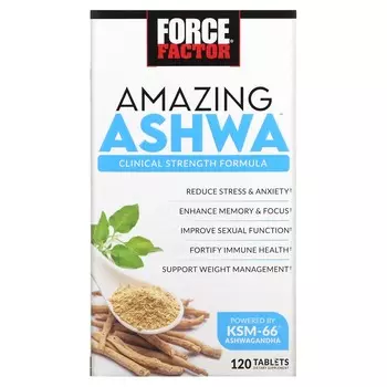 Добавка Force Factor Amazing Ashwa, 120 таблеток