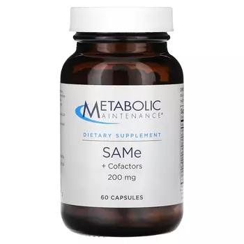 Добавка Metabolic Maintenance SAMe + Cofactor 200 мг, 60 капсул