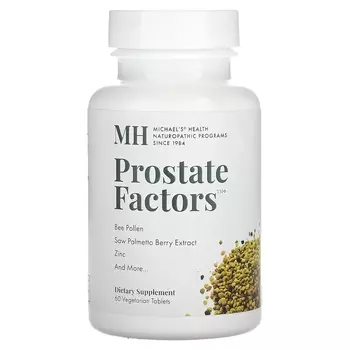 Добавка Michael's Naturopathic Prostate Factors, 60 вегетарианских таблеток