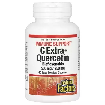 Добавка Natural Factors C Extra + кверцетин, 60 капсул