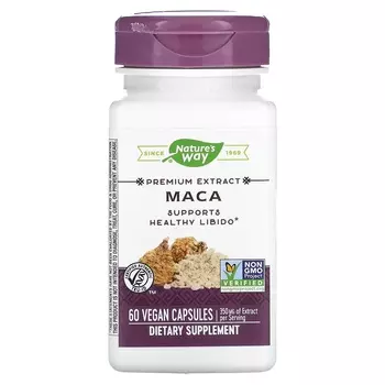 Добавка Nature's Way Premium Extract Maca 350 мг, 60 веганских капсул