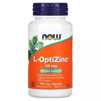Добавка NOW Foods L-OptiZinc, 100 капсул