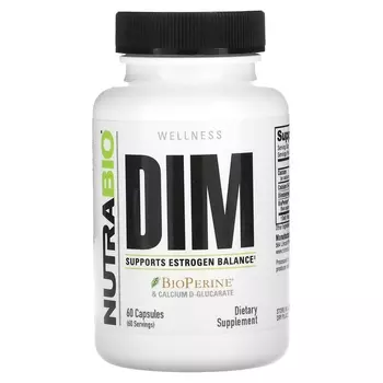 Добавка NutraBio DIM, 60 капсул