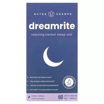 Добавка NutraChamps Dreamrite для сна, 60 капсул