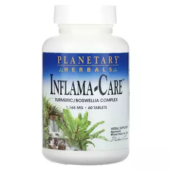 Добавка Planetary Herbals Inflama-Care 1,165 мг, 60 таблеток (582 мг на таблетку)