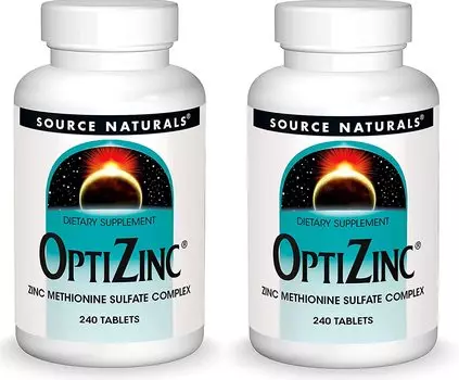 Добавка Source Naturals OptiZinc, 2 предмета, 240х2 таблеток