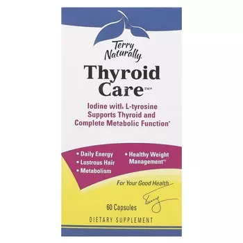 Добавка Terry Naturally Thyroid Care для щитовидной железы, 60 капсул