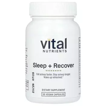 Добавка Vital Nutrients Sleep + Recover, 30 веганских капсул