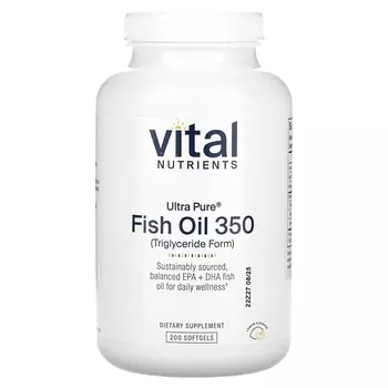Добавка Vital Nutrients Ultra Pure Fish Oil 350 лимон, 200 мягких таблеток