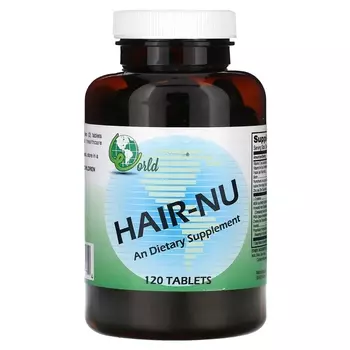 Добавка World Organic Hair-Nu, 120 таблеток