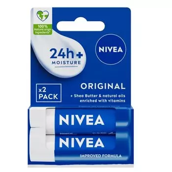 Питательная губная помада Nivea Nourishing Lipstick Original 2x4,8 г