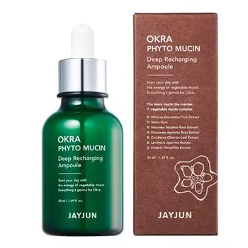 Питательная сыворотка для лица Jayjun Okra Phyto Mucin, 50 мл