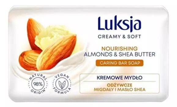 Питательное сливочное мыло Миндаль и Масло Ши 90г Luksja Creamy & Soft
