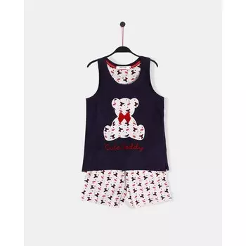 Пижама Admas Cute Teddy Sleeveless, синий
