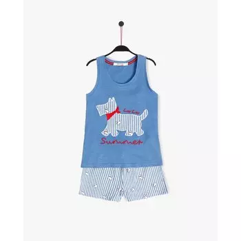 Пижама Admas Lou Lou Summer Sleeveless, синий