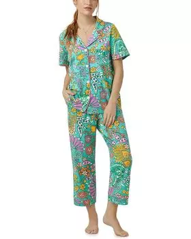 Пижама Bedhead PJs Trina Turk x Bedhead Short Sleeve Cropped, цвет Nandini