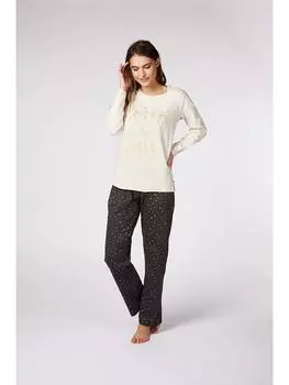 Пижама Dodo women, цвет creme/dunkelblau