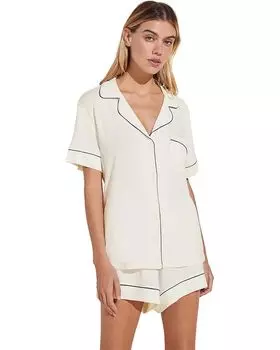 Пижама Eberjey Gisele Relaxed Short PJ Set, цвет Pure Ivory