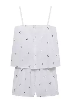 Пижама Fiore Set Mango, белая