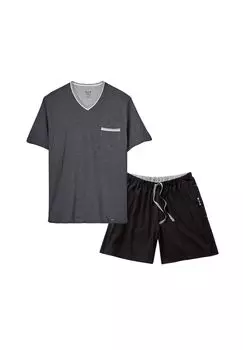 Пижама - футболка с короткими брюками Night & Home CiTO, цвет Grau Schwarz