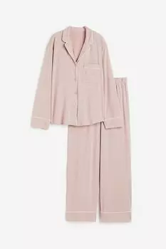 Пижама H&M, светло-розовый