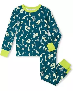 Пижама Hatley Kids Dino Fossils Stretch Cotton Pajama Set, синий