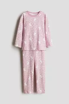 Пижама из хлопка с принтом H&M, мультиколор
