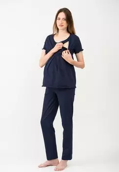 Пижама MATERNITY NURSING 2 IN 1 BASIC Cool Mama, темно-синий