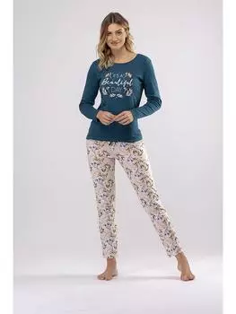 Пижама Melissa Brown, цвет blau/beige