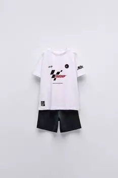 пижама moto gp ZARA, антрацитово-серый