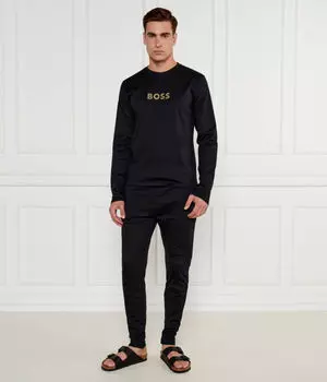 Пижама мужская Boss хлопковая однотонная, черный