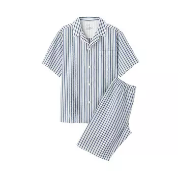 Пижама мужская Muji в полоску, темно-синий