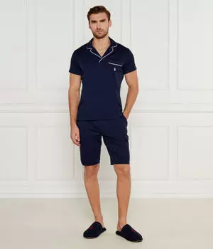 Пижама мужская Polo Ralph Lauren хлопковая короткая, синий