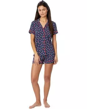 Пижама P.J. Salvage Love You More PJ Set with Headband, темно-синий