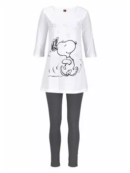 Пижама Peanuts, цвет ecru-anthrazit