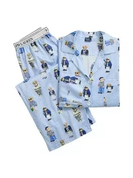Пижама Polo Ralph Lauren Iconic Bear, синий