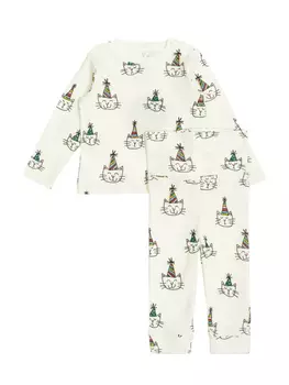 Пижама с графическим принтом Stella McCartney Kids, белый