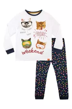 Пижама с котом Harry Bear, белый