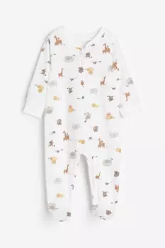 Пижама с ногами H&M, белый