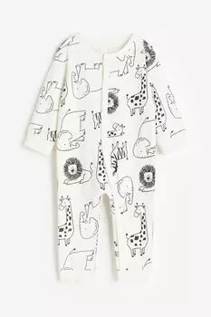 Пижама с принтом H&M, белый