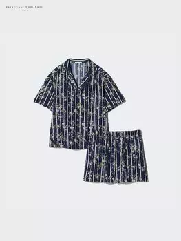 Пижама (с принтом) Uniqlo, синий