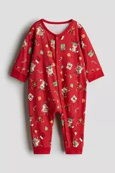 Пижама с рисунком H&M, красный