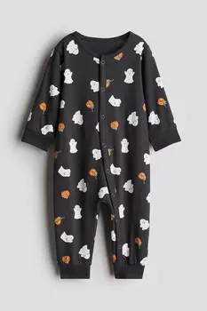 Пижама с рисунком H&M, серый