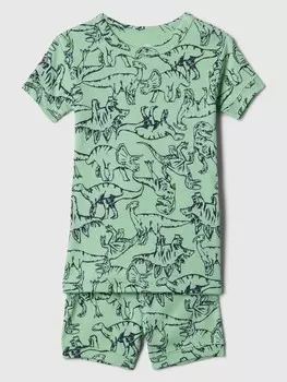 Пижама с узором Gap, зеленый