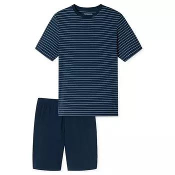 Пижама SCHIESSER Long Pajamas, темно-синий