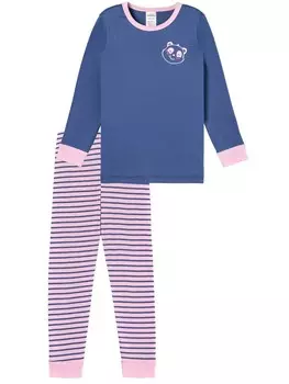 Пижама SCHIESSER Pajamas Girls World, синий
