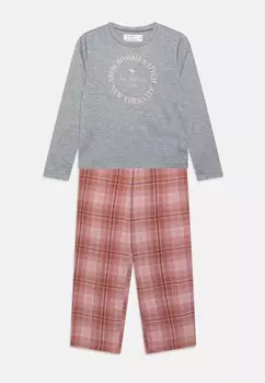 Пижама Sleep Abercrombie & Fitch, цвет pink/orange/heather gray
