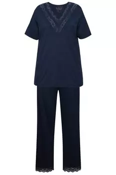 Пижама Ulla Popken Pajama, темно-синий
