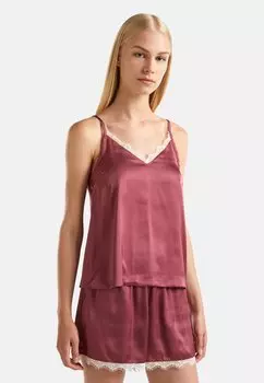 Пижамная рубашка United Colors of Benetton, фиолетовый